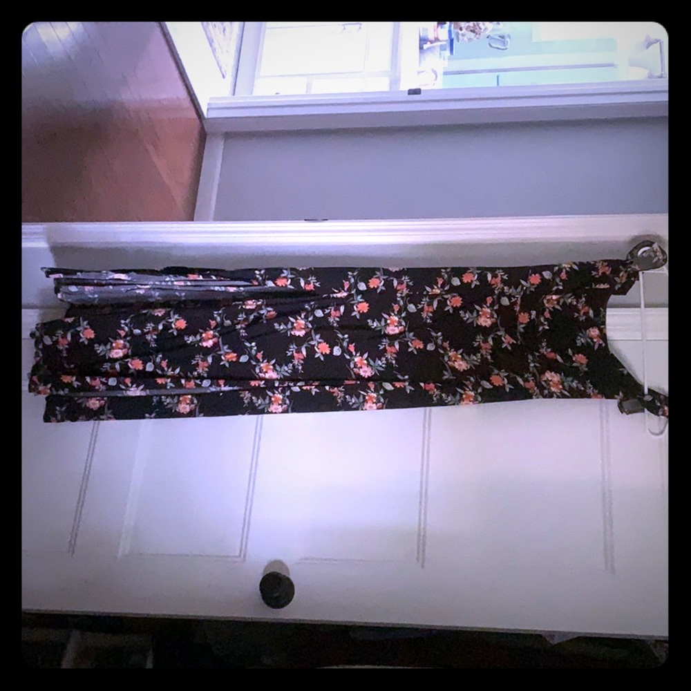 Black floral dress